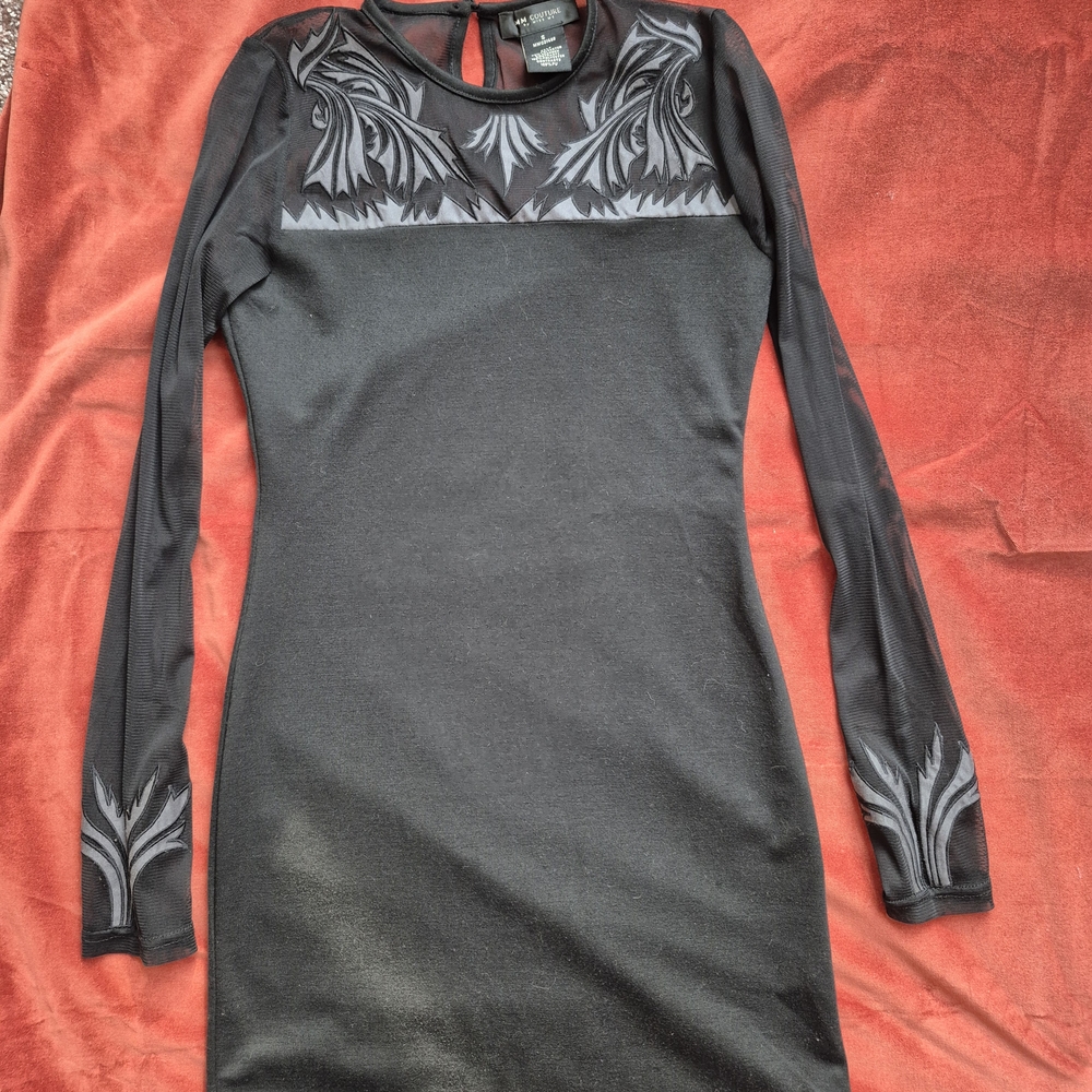 Elegant Black Long Sleeve Dress